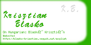 krisztian blasko business card